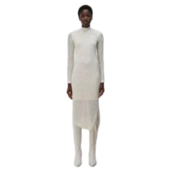 Jonathan Simkhai Eyelet Fringe Knit Midi Dress – Size M (Fits XS/S) – Excellent - Picture 6 of 7